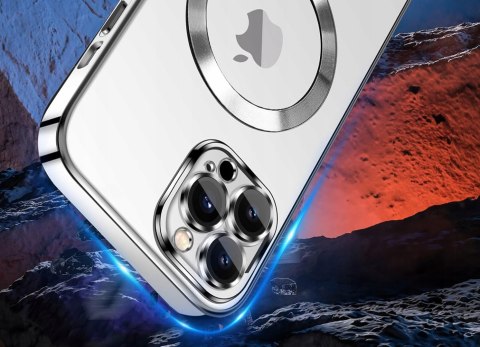 Etui Case do iPhone 12 PRO MAX do MagSafe SREBRNE ramki ochrona aparatu