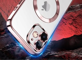 Etui do iPhone 11 RÓŻOWE Rose Gold do MagSafe ochrona aparatu przezroczyste