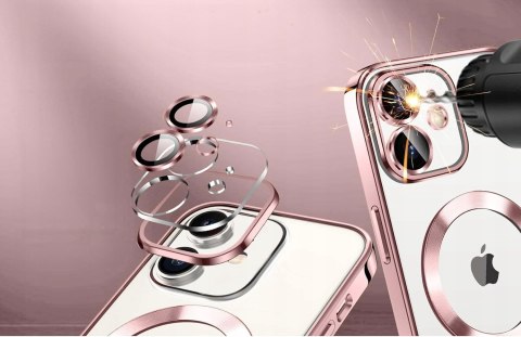 Etui do iPhone 11 RÓŻOWE Rose Gold do MagSafe ochrona aparatu przezroczyste