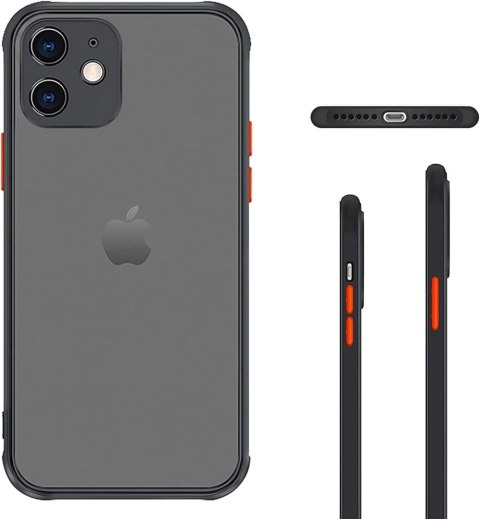 ETIU DO IPHONE 12 CZARNE MATOWE SILIKON WYTRZYMAŁE CASE DO IPHON