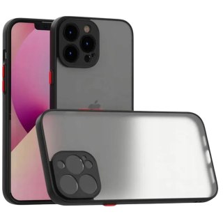 ETUI DO IPHONE 15 PRO MAX CZARNE MATOWE SILIKON WYTRZYMAŁE