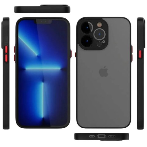 ETUI DO IPHONE 15 PRO MAX CZARNE MATOWE SILIKON WYTRZYMAŁE