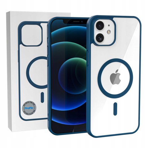 ETUI CASE DO IPHONE 12 / 12 PRO DO MAGSAFE PRZEZROCZYSTE NIEBIESKI NAVY