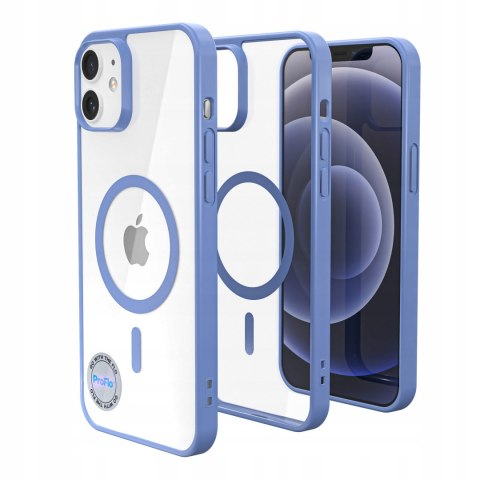 ETUI DO IPHONE 12 / 12 PRO DO MAGSAFE PRZEZROCZYSTE CASE NIEBIESKIE