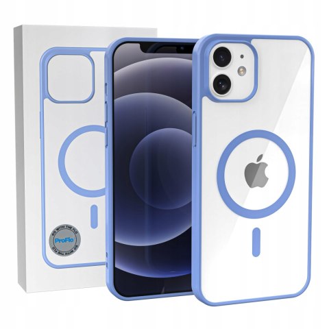 ETUI DO IPHONE 12 / 12 PRO DO MAGSAFE PRZEZROCZYSTE CASE NIEBIESKIE