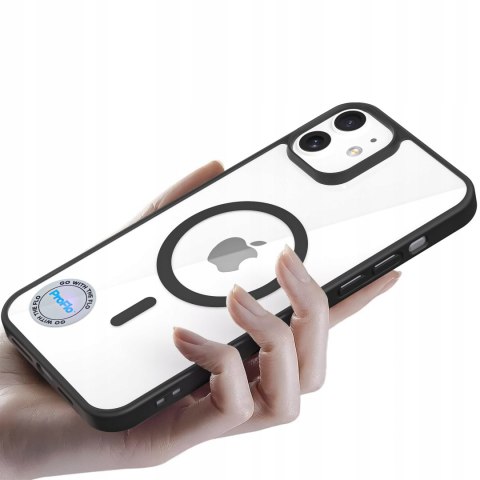 ETUI DO IPHONE 12 DO MAGSAFE PRZEZROCZYSTE CASE CZARNY BLACK do iphon
