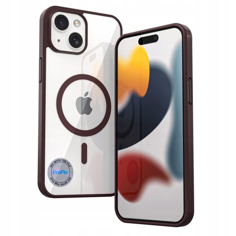 ETUI DO IPHONE 14 DO MAGSAFE PRZEZROCZYSTE CASE BORDOWY WINE RED do iphon