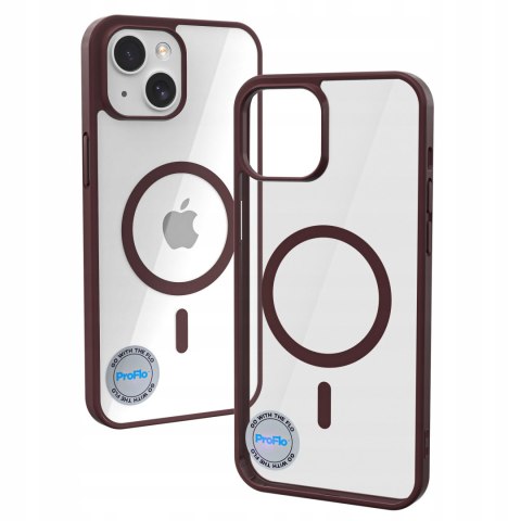 ETUI DO IPHONE 14 DO MAGSAFE PRZEZROCZYSTE CASE BORDOWY WINE RED do iphon