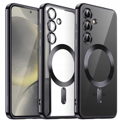 Etui do SAMSUNG S24 FE Czarny do MagSafe Case Ochrona Aparatu S24FE Czarne Etui do SAMSUNG S24 FE Czarny do MagSafe Case Ochrona Aparatu S24FE Czarne