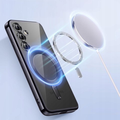 Etui do SAMSUNG S24 FE Czarny do MagSafe Case Ochrona Aparatu S24FE Czarne Etui do SAMSUNG S24 FE Czarny do MagSafe Case Ochrona Aparatu S24FE Czarne
