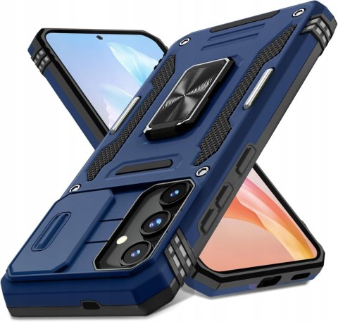 Etui do Samsung A15 5G Niebieskie Podstawka Pancerne Ochrona Aparatu Etui do Samsung A15 5G Niebieskie Podstawka Pancerne Ochrona Aparatu