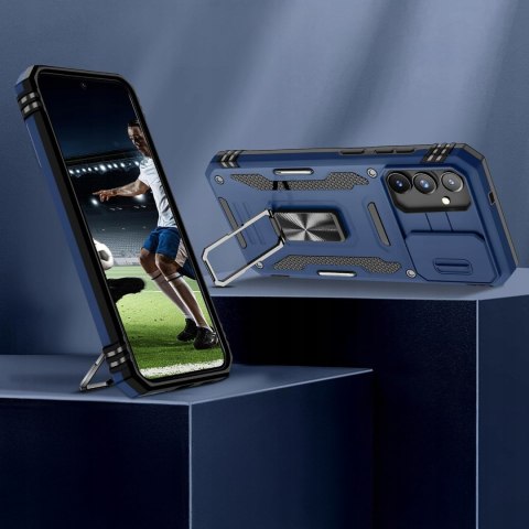 Etui do Samsung A15 5G Niebieskie Podstawka Pancerne Ochrona Aparatu Etui do Samsung A15 5G Niebieskie Podstawka Pancerne Ochrona Aparatu