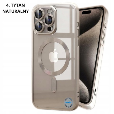 Etui do iPhone 11 Pro Max 6,7" kolor Tytan Naturalny do MagSafe bezbarwne