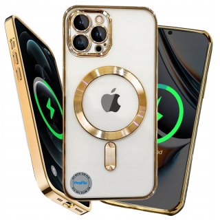 EtuI do iPhone 12 Pro Złote do MagSafe Case Złoty Osłona Aparatu Gold
