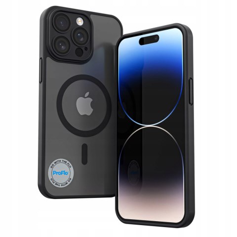 Etui Case do iPhone 14 Pro czarne matowe do MagSafe ochrona aparatu