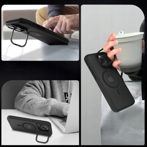 Etui ProFlo do iPhone 16 Pro do MagSafe z Podstawką Sportowe Czarne