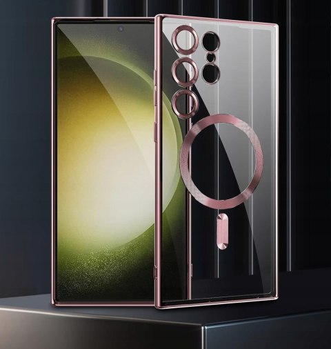 Etui do SAMSUNG S25 ULTRA Różowe do MagSafe ROSE GOLD Case Różowy plecki