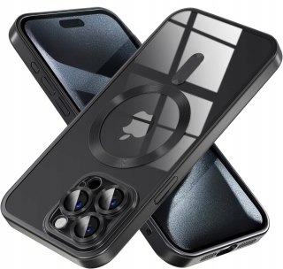 Etui do iPhone 14 Pro Max 6,7" Czarne do MagSafe Case Ochrona Aparatu