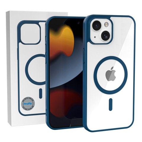 Etui Do iPhone 15 MagSafe Case Przezroczyste Plecki Navy Blue ProFlo
