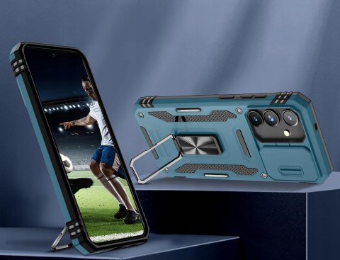 Etui ProFlo do Samsung A36 / A56 Niebieskie Pancerne Podstawka Turkusowe