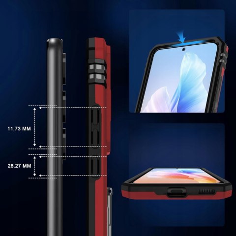 Etui ProFlo do Samsung A36 i A56 5G Czerwone z Podstawką Zamykany Aparat