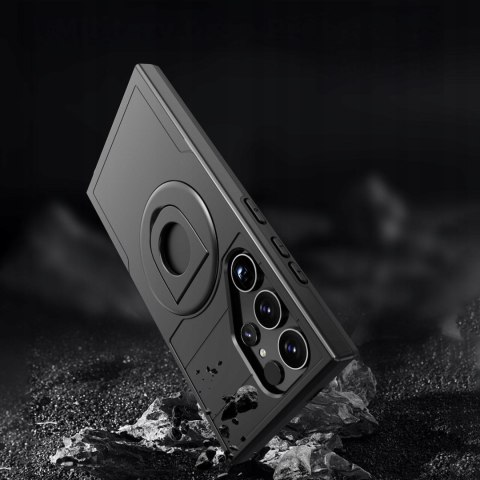 Etui ProFlo do Samsung S24 Ultra do MagSafe Pancerne Podstawką Case Czarny