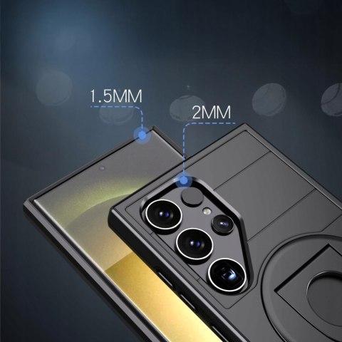 Etui ProFlo do Samsung S24 Ultra do MagSafe Pancerne Podstawką Case Czarny