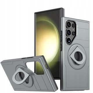 Etui ProFlo do Samsung S24 Ultra do MagSafe Pancerne Podstawką Case Szare