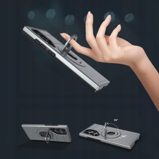 Etui ProFlo do Samsung S24 Ultra do MagSafe Pancerne Podstawką Case Szare