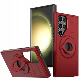 Etui ProFlo do Samsung S24 Ultra do MagSafe Pancerne Podstawką Czerwone