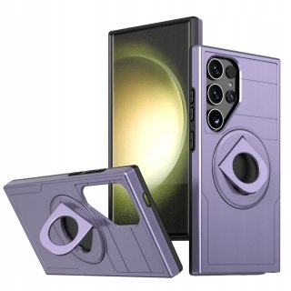 Etui ProFlo do Samsung S24 Ultra do MagSafe Pancerne Podstawką Fioletowe