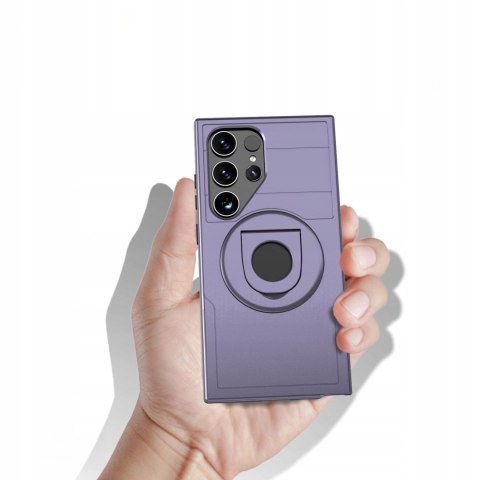 Etui ProFlo do Samsung S24 Ultra do MagSafe Pancerne Podstawką Fioletowe