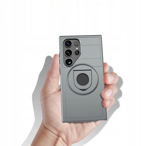 Etui ProFlo do Samsung S25 Ultra do MagSafe Pancerne Podstawką Case Szare