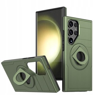 Etui ProFlo do Samsung S25 Ultra do MagSafe Pancerne Podstawką Case Zielone