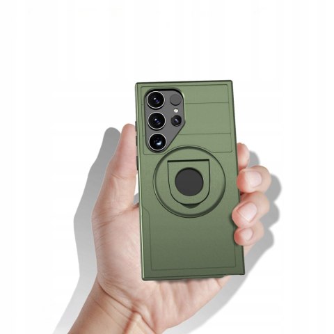 Etui ProFlo do Samsung S25 Ultra do MagSafe Pancerne Podstawką Case Zielone