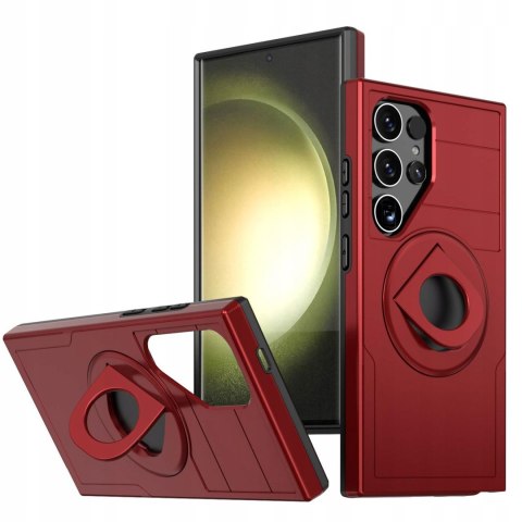 Etui ProFlo do Samsung S25 Ultra do MagSafe Pancerne Podstawką Czerwone