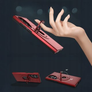 Etui ProFlo do Samsung S25 Ultra do MagSafe Pancerne Podstawką Czerwone