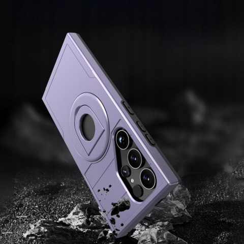 Etui ProFlo do Samsung S25 Ultra do MagSafe Pancerne Podstawką Fioletowe