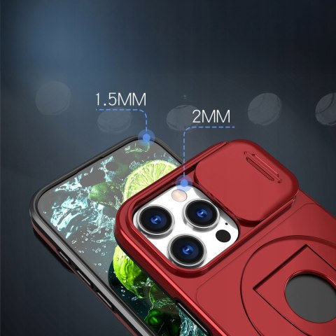 Etui ProFlo do iPhone 16 Pro do MagSafe Pancerne Podstawa Czerwone Case