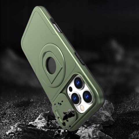 Etui ProFlo do iPhone 16 Pro do MagSafe Pancerne Podstawa Zielone Case