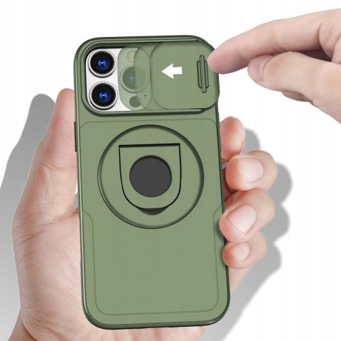 Etui ProFlo do iPhone 16 Pro do MagSafe Pancerne Podstawa Zielone Case