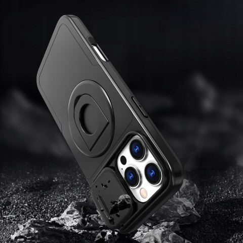 Etui ProFlo do iPhone 16 Pro do MagSafe Pancerne Podstawką Case Czarne