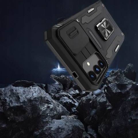 Etui do Samsung A05s Czarne Pancerne z Podstawką Wojskowe Case Czarny