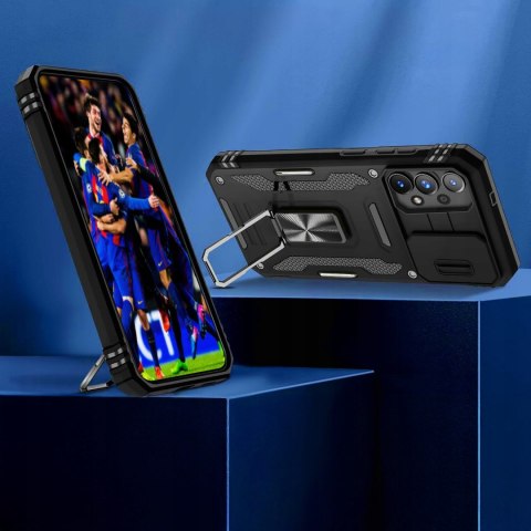 Etui do Samsung A13 5G / A04s Czarne Pancerne Zamykane Wojskowe Case Czarny