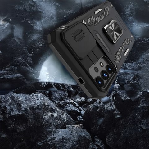 Etui do Samsung A13 5G / A04s Czarne Pancerne Zamykane Wojskowe Case Czarny