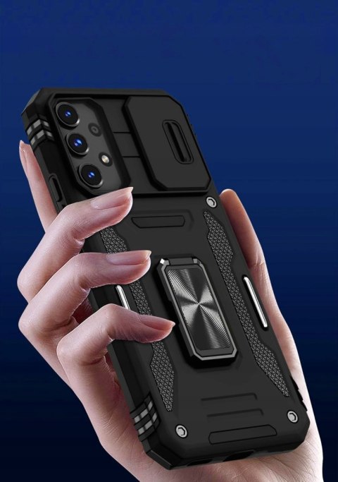 Etui do Samsung A33 5G Czarne Pancerne Wojskowe Case Czarny Osłona Aparatu