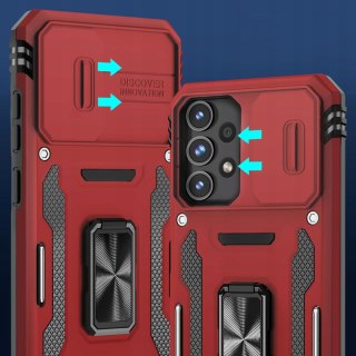 Etui do Samsung A33 5G Czerwone Pancerne Wojskowe Case Czerwony Nakładka