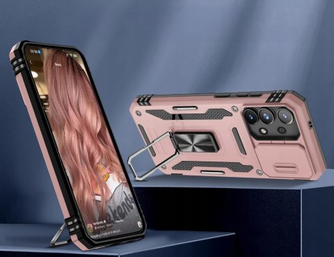 Etui do Samsung A33 5G Różowe Pancerne ProFlo Case Różowy Podstawka