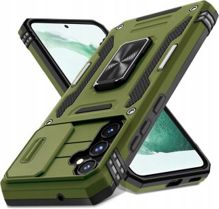 Etui do Samsung A54 Zielone Pancerne z Podstawką Wojskowe Case Zielony