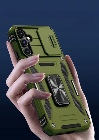 Etui do Samsung A54 Zielone Pancerne z Podstawką Wojskowe Case Zielony